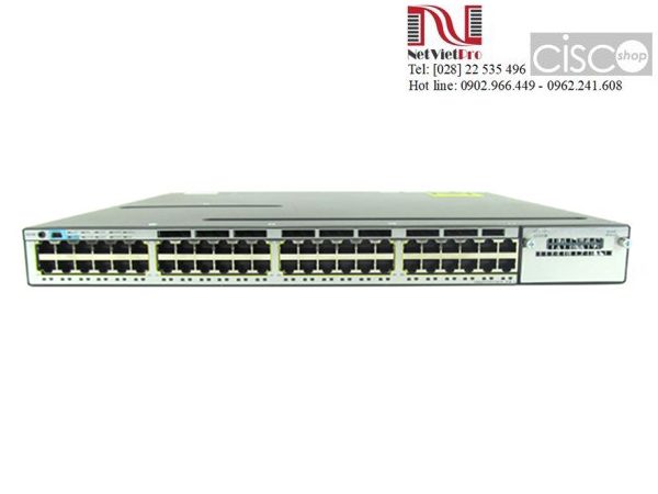 Thiết bị mạng Switch Cisco WS-C3750X-48P-S đã qua sử dụng