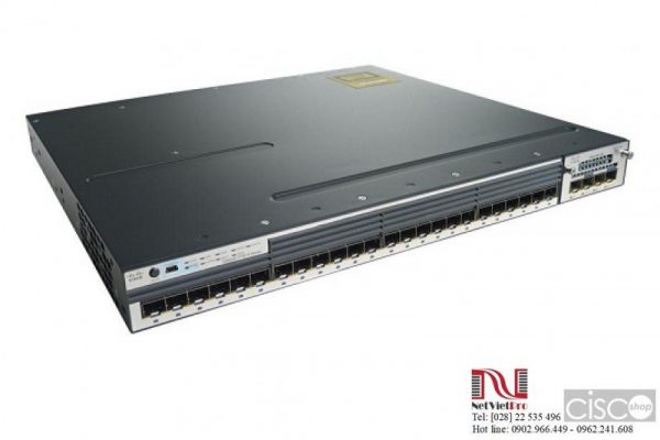 Thiết bị mạng Switch Cisco WS-C3750X-24S-S hàng sài rồi