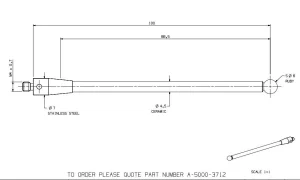 Kim đo Renishaw A-5000-3712 - Stylus M4 Ø6mm L100 mm